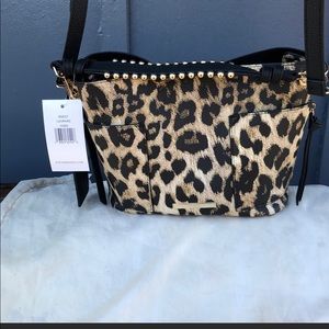 Steve Madden leopard small hobo handbag